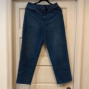 Old Navy High Rise Wow Loose Dark Blue Wide Leg Women's Jeans
